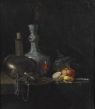 Still Life with Silver Flask