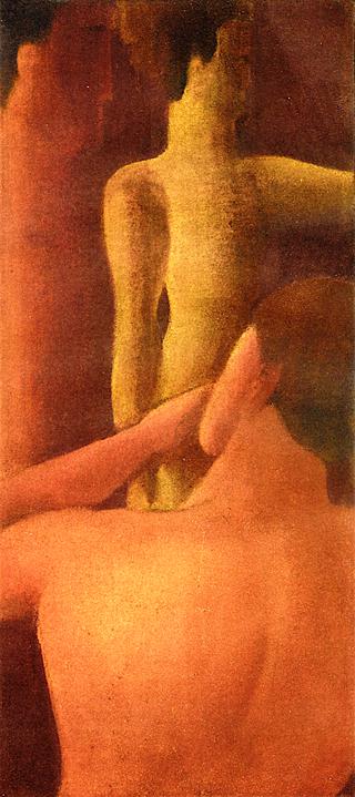 Nude Seen from behind with Two Figures