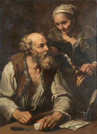 Elderly Couple in an Interior