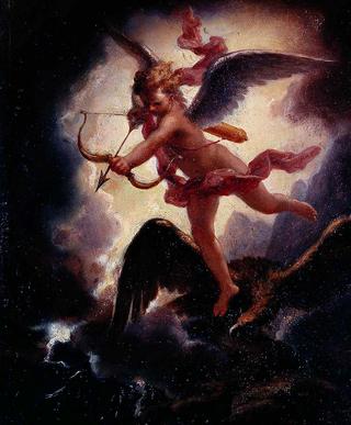 Cupid with the eagle of Jupiter