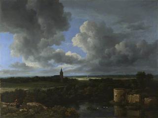 Landscape with a Ruined Castle and a Church
