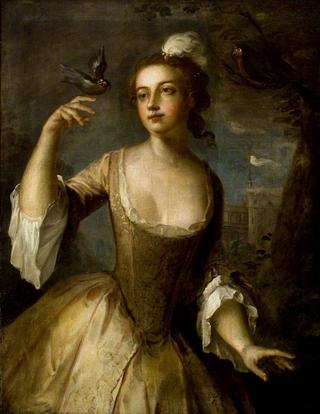 Young Woman with Goldfinch