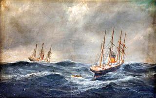 'Germanic' Rescuing the Crew of 'Hurworth', 1881