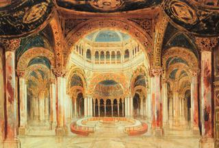 Set Design of Wagner's Persifal (Act I) Bayreuth premiere