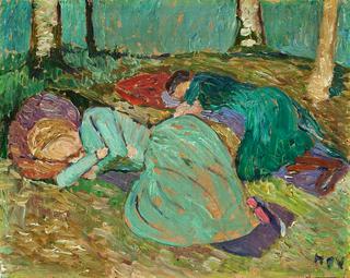 Martha Vogeler and Paula Modersohn-Becker Asleep in the Garden