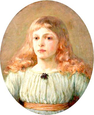Portrait of a Young Girl Wearing a Brooch of Irises