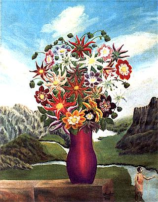 Vase of Flowers in a Landscape