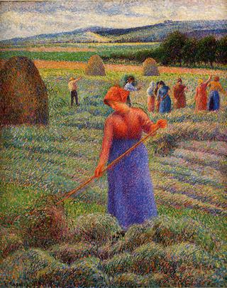 Hay harvest at Eragny-sur-epte
