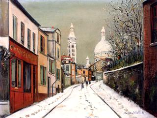 Rue de l'Abreuvoir in the Snow