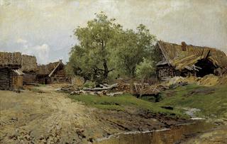 Village Savvinskaya Sloboda near Zvenigorod. Summer View