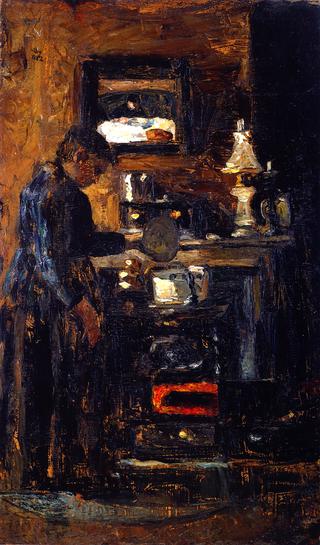 Woman at the Kitchen Stove