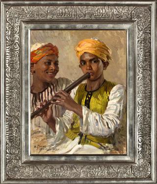 Egyptian Boy on his Flute