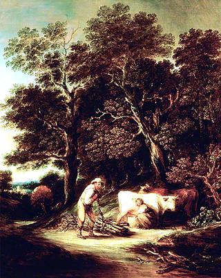 Wooded Landscape with a Milkmaid and a Woodman