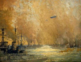 投降后的德国舰队，福斯湾，1918年11月21日