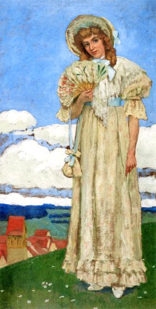 Young Lady with Fan