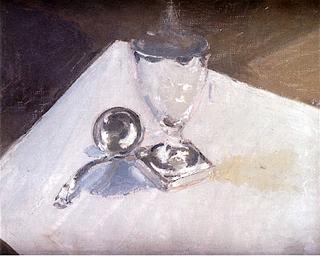 Still Life with Glass and Silver Spoon
