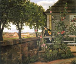 Julie Vogel in her Garden in Dresden