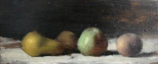 Still-Life with a Pear, an Apple and Peaches