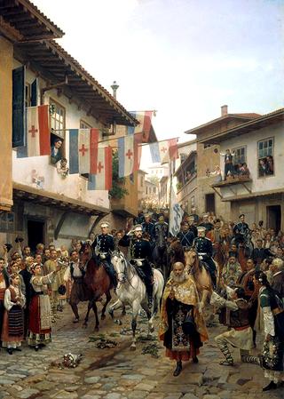 Grand Prince Nikolai Nikolaevich Enters Trnovo in 1877