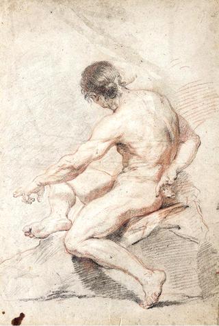 Seated Male Nude