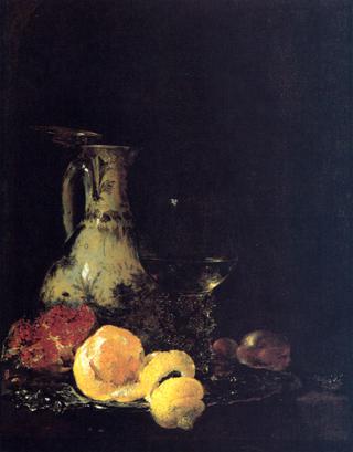 Still Life with Porcelain Jug, Rummer and Fruits