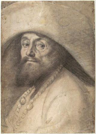 Portrait of a Bearded Man with Large Hat