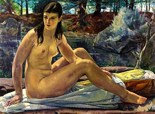 Seated Nude In A Landscape