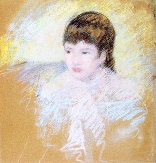Young Girl with Brown Hair, Looking to Left