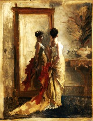 Woman in front of a Mirror