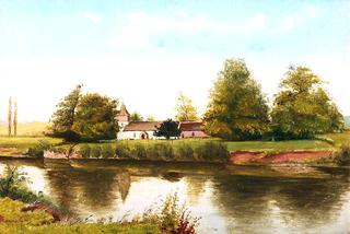 Dixton Church from the Hadnock Side of Wye