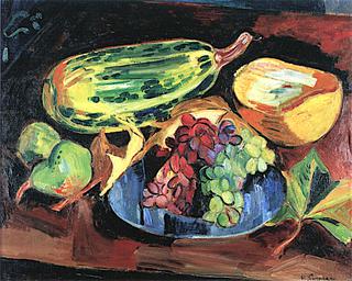 Still Life with Melons and Grapes