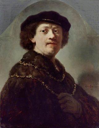 Bust of Rembrandt in a Black Cap