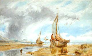 Shore Scene with Trawlers