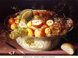 Still Life of fruit in a Wan-li Bowl