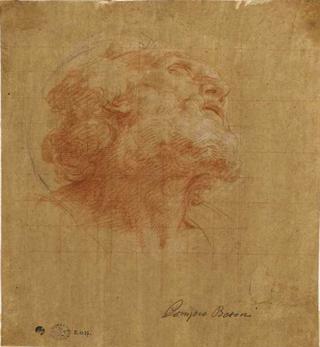 Study of St Peter's Head for 'the Fall of Simon the Pharisee'