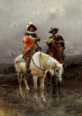 A Cavalier on a White Horse