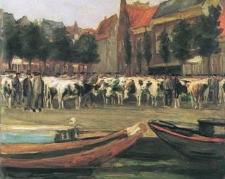 The livestock market in Leiden