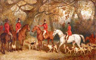 The Royal Hunt with the Master of the Royal Buckhounds, the Artist's Brother, Charles F. Davis