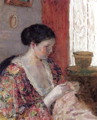 The Artist's Wife Sewing