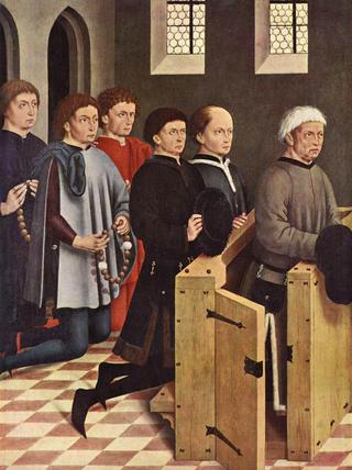 The Donor Jakob Fuchsart and His Sons (Outer left wing panel of the Saint George Altarpiece)