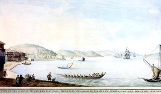 View of the Canal of Canstantinople, from the Village of Terrapin up to the Mouth of the Black Sea