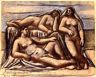 Group of Three Female Nudes
