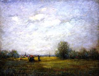 Peasant Figures in a  Dutch Landscape