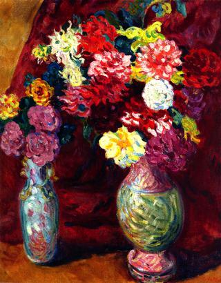 Two Vases of Flowers