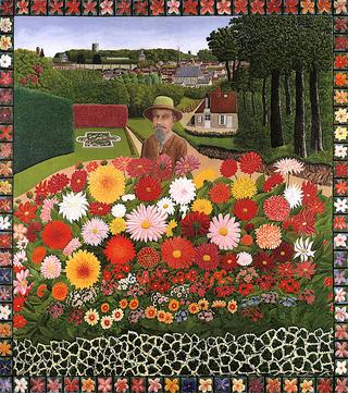 Self-Portrait Surrounded by Flowers