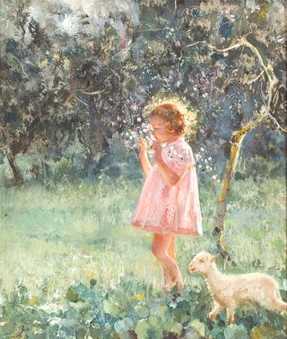Girl in the Garden with Goat