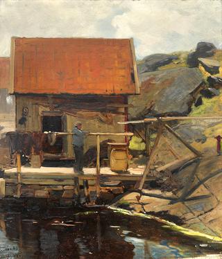 Man on the pier, Svinør