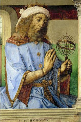 Ptolemy with a armillary sphere model