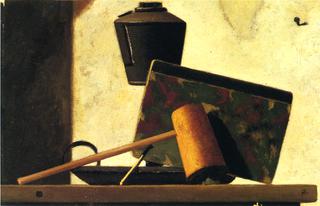 Still LIfe with Notebook and Pipe