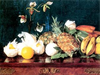 Still LIfe with Fruit and Flowers on a Tabletop